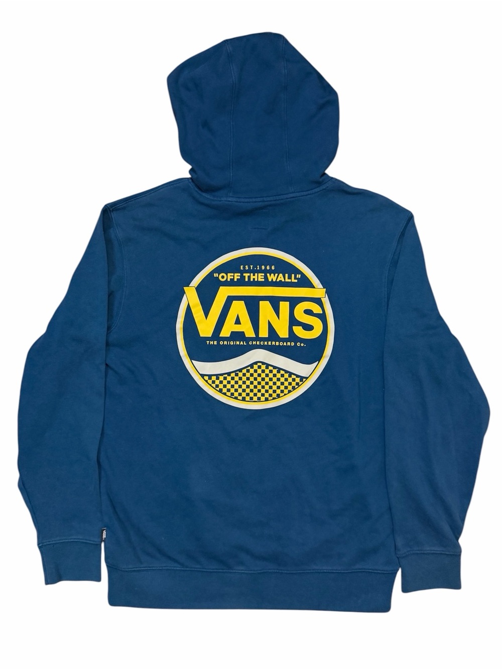 Vans Blue Hoodie with Yellow Logo Back Graphic